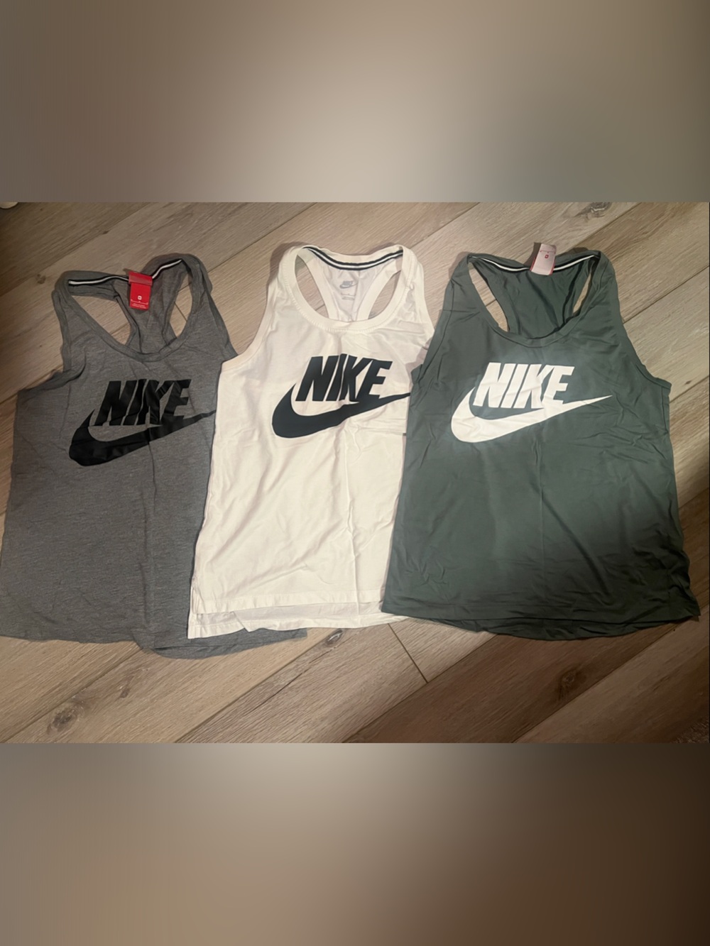 Nike Girls' and Boys' Tank Tops - White, Gray, Olive Green
